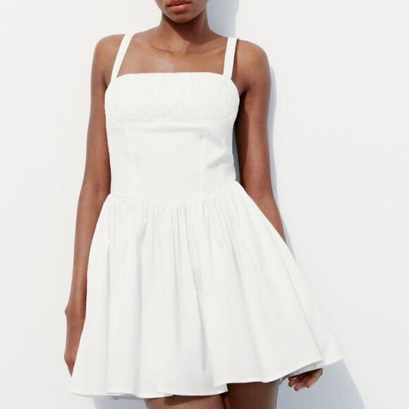 ZARA VOLUMINOUS SKIRT DRESS - Picture 14 of 14